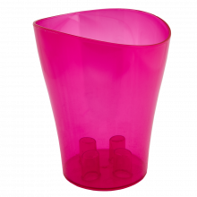 Кашпа НИКА за орхидеи 13*15,5см малина прозрачна