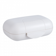 Сапунерка с капак бяла роза