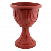 Саксия ЛЕОН с подложка 31см дълбока теракот