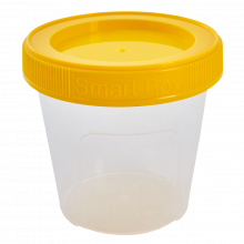 Контейнер Smart Box кръгъл 0,5 л прозрачен/жълт