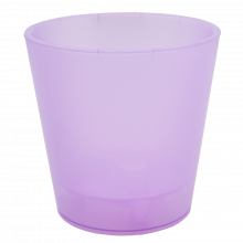 DECO flowerpot with double bottom 13.0x12.5cm TRANSPARENT
