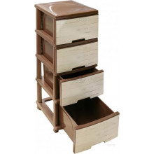 Шкаф с четири чекмеджета и декор ДЪРВО