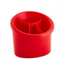 Поставка за прибори овална червена