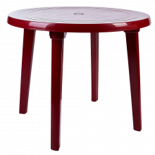 Пластмасова кръгла маса вишна