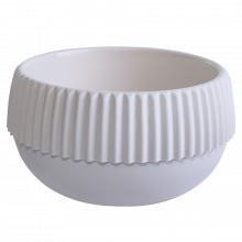 Саксия Бохо ниска d13 см бяла роза