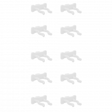 Държач клипс 1,2 х 3,0 х 3,5  10 бр. бял