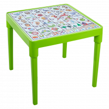 Детска маса с БЪЛГАРСКА АЗБУКА олива олива