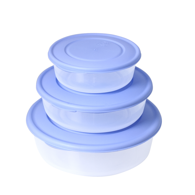 К-т кутии за хранителни продукти 3 в 1, кръгли 