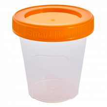 Контейнер Smart Box кръгъл 0.18 л прозрачен/оранж