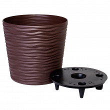 Ниска саксия ФЮЖЪН d16*14,5см с дренаж мока