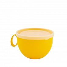 Чаша с капак 0,5л т.жълта