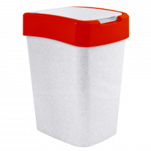 Кош Евро за отпадъци 10 л бяла роза/червено кадифе