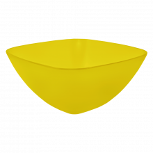 Купа за салата 180*180*75 мм жълта прозрачна