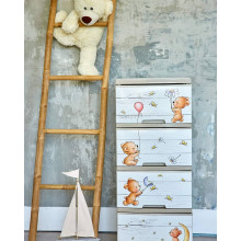 Шкаф с четири чекмеджета МЕЧЕТА / КРЕМ