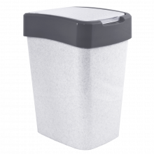 Кош Евро за отпадъци 10 л бяла роза/сив