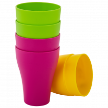 Комплект чаши 6 бр х 0,25л микс ярък