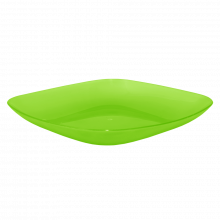 Чиния пластмасова 19,0х19,0х2,8см св.зелена прозрачна 