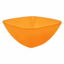 Купа за салата 180*180*75 мм оранжева прозрачна