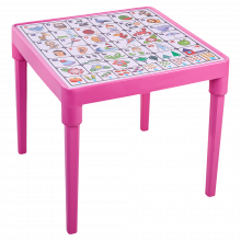 Детска маса с БЪЛГАРСКА АЗБУКА розова