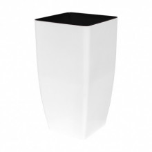 Висока саксия  КВАДРО 22,0х22,0х41,4 см. бяла роза