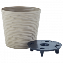 Ниска саксия ФЮЖЪН  d20*18см с дренаж какао