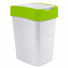 Кош Евро за отпадъци 10 л бяла роза/олива