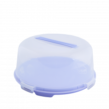 Кутия за торта кръгла люляк/прозрачна