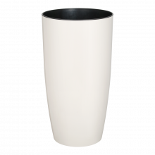 Висока саксия АЛФА d27,0х51,0см бяла роза