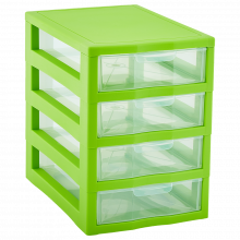 Органайзер универсален с 4 чекмеджета олива