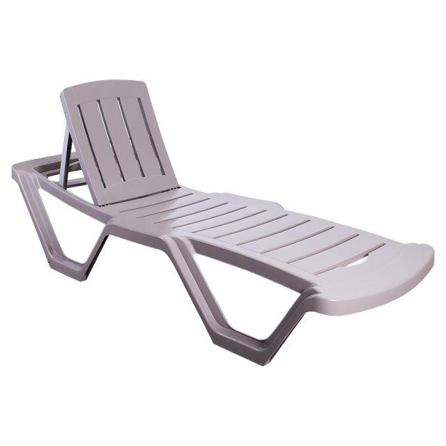 Пластмасов шезлонг на едро Комфорт капучино