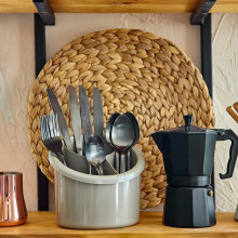 Поставка за прибори овална какао