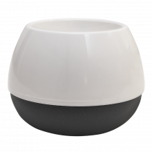 Саксия Smile d10 см бял/гранит