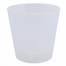DECO flowerpot with double bottom 13.0x12.5cm TRANSPARENT