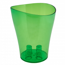 Кашпа НИКА за орхидеи 13*15,5см зелена прозрачна