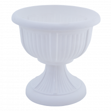 Саксия ЛЕОН с подложка 41см бяла