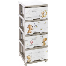 Шкаф с четири чекмеджета МЕЧЕТА / КРЕМ