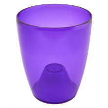 Кашпа Орхидея 12*14 см лилава прозрачна