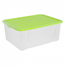 Кутия за съхранение на вещи с капак 9,6л олива