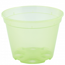 Саксия дренажна 18,0х13,5см, св.зелена прозрачна