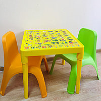 Комплект  маса БЪЛГАРСКА АЗБУКА с две столчета 