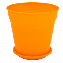 Саксия ГЛОРИЯ с подложка 23,1x22,1см оранж