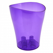 Кашпа НИКА за  орхидеи 16*19см лилава прозрачна