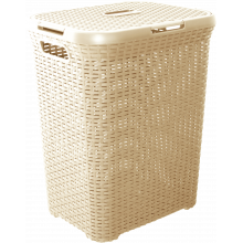 Кош за пране РАТАН 50 л бяла роза