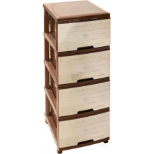 Шкаф с четири чекмеджета и декор ДЪРВО