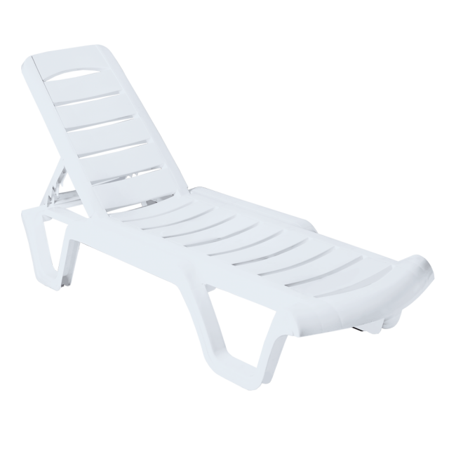 Пластмасов шезлонг БРИЗ бял