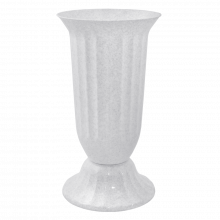 Саксия с поставка ФЛОРА 51,0 см. бял флок