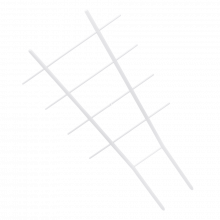 Стълбичка за цветя бял флок