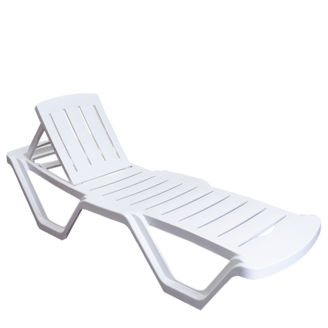 Пластмасов шезлонг Комфорт бял
