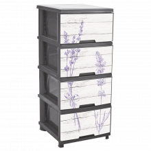 Шкаф с четири чекмеджета ЛАВАНДУЛА сив