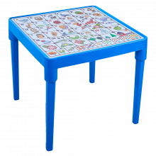 Детска маса с БЪЛГАРСКА АЗБУКА синя